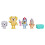 Bluey Bluey Figura 4-Pack, passe o pacote de 2,5 a 3 polegadas, bingo, pai de Lucky e 3