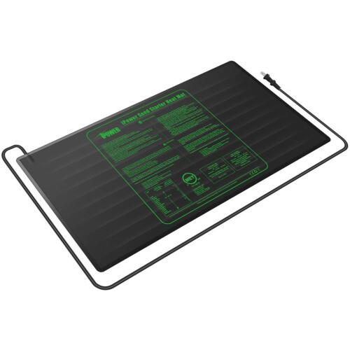 iPower GLHTMTL-A 48" x 20" Ανθεκτική Θερμαινόμενη Ματ για Σπορά, Μαύρη 1