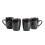 HomeVss, Stoneware Sonoma 16pc Dinnerware Set, Black + Speckled Spin W 5