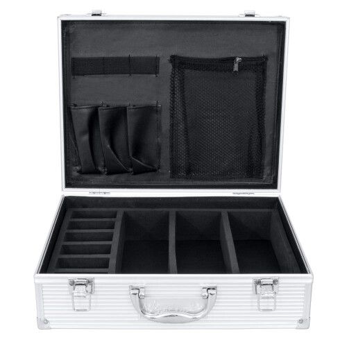 VINCENT LONGO Vincent Master Case Travel Stylist Barber Case (Small, Silver) 1