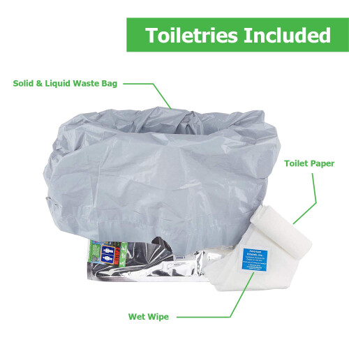 RESTOP 2 - Portable Toilet Solid (Poop) and Liquid (Pee) Leak Proof W 2