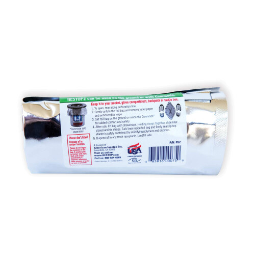 RESTOP 2 - Portable Toilet Solid (Poop) and Liquid (Pee) Leak Proof W 1