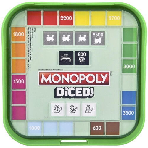 Monopoly Hasbro Gaming Monopoly Diced, Εύκολο Παιχνίδι, Γρήγορο, Φορητό Επιτραπέζιο Παιχνίδι 2