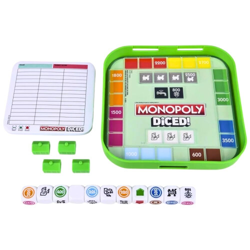 Monopoly Hasbro Gaming Monopoly Diced, Εύκολο Παιχνίδι, Γρήγορο, Φορητό Επιτραπέζιο Παιχνίδι 1