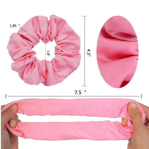 Simnice 60 Couleurs Élastiques Large Scrunchies Satinés pour Cheveux Accessoires 2