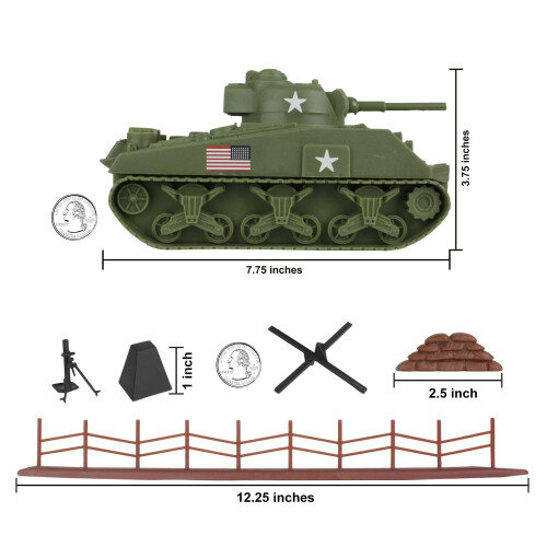 BMC WW2 D-Dag Tankstrid - 36 delar Plastarméfigurer 2