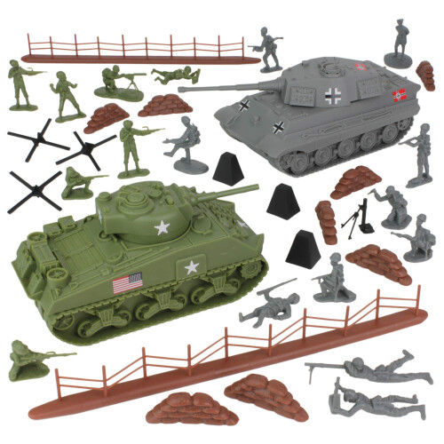 BMC WW2 D-Dag Tankstrid - 36 delar Plastarméfigurer 1