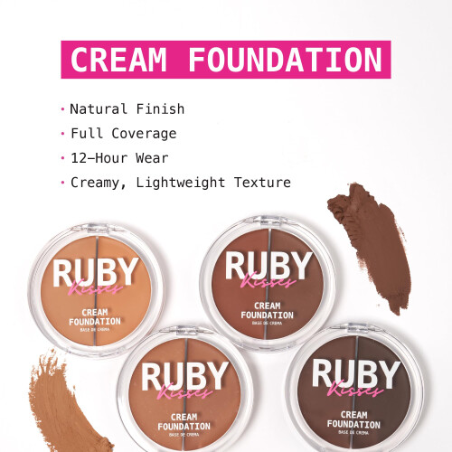 Ruby Kisses 3D Face Creator Cream Foundation & Concealer, 12 Hours Lon 2