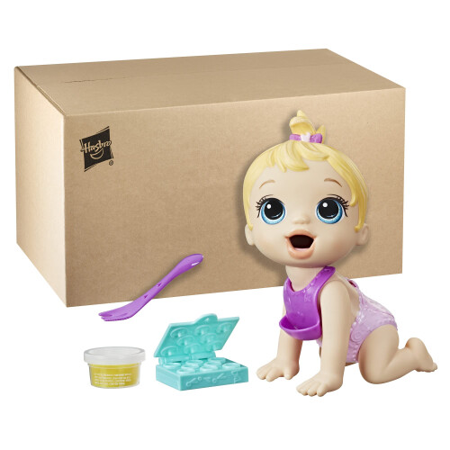 Baby Alive Baby Alive Lil Snacks Doll, Eats and Poops, Baby de 8 polegadas com tema de lanches D 1