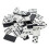 WE Games Two-Toned Black & White Double 6 Dominoes with Spinners - Ide 8