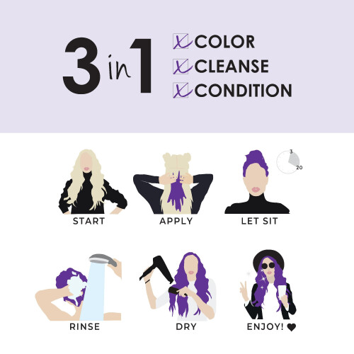 Keracolor Clenditioner LILA Haarfarbe     semipermanenter Haarfarb-Conditioner, tierversuchsfrei, 354 ml 2