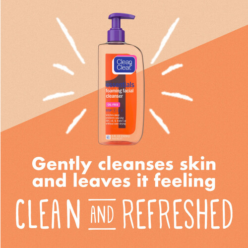 Clean & Clear Essentials Αφρός Καθαρισμού Προσώπου, Χωρίς Λάδι, 8 fl. oz 1