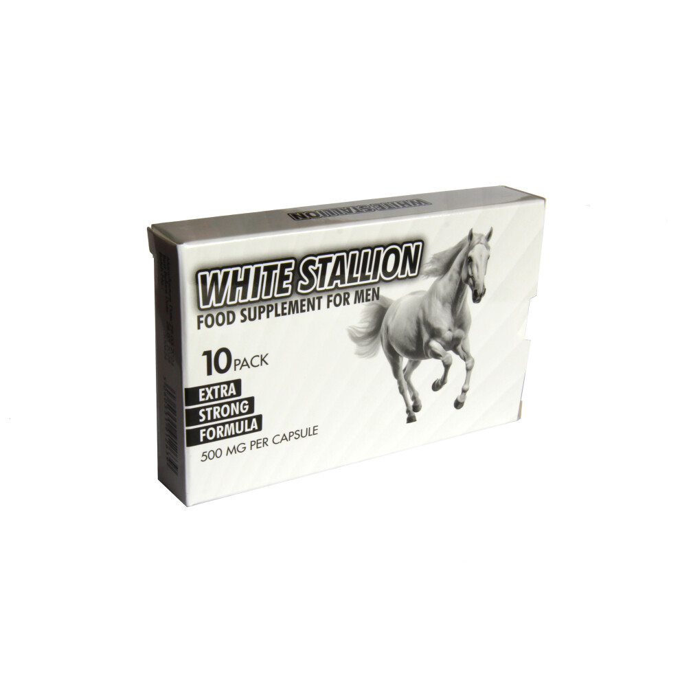 Wild Stag Herbal Capsules White Stallion Extra Strong Food Supplements For Men 10 Pack
