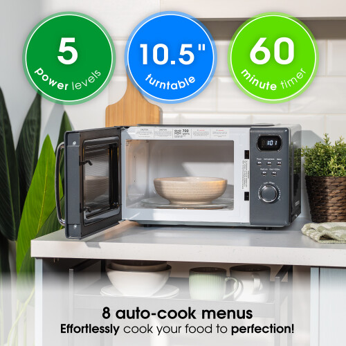 Abode Retro Microwave 20 Litre Digital 700W Grey AMD2004G 2