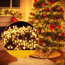 (50M, Warm White) 2000 LED Christmas Fairy Light String Outdoor, 50m Warm White Christmas Lights Decoration Plug-in Atmosphere Lighting IP44 8 Modes Cluster Lights