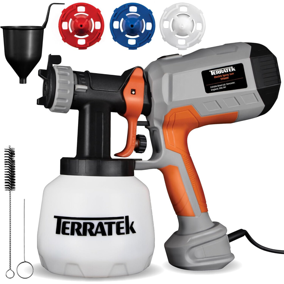 Paint Sprayer 600W, Electric HVLP Handheld Fence Paint Sprayer, 3 Spray Patterns, Adjustable Valve, Suitable for Walls, Furniture