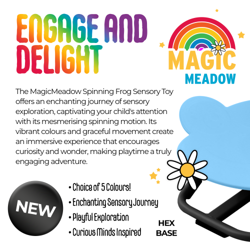 MagicMeadow Sensory Toy Spinning Chair Frog | Blue 1