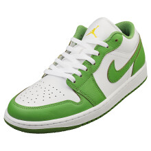 (9.5) Nike Air Jordan 1 Low Se Mens Fashion Trainers in White Green