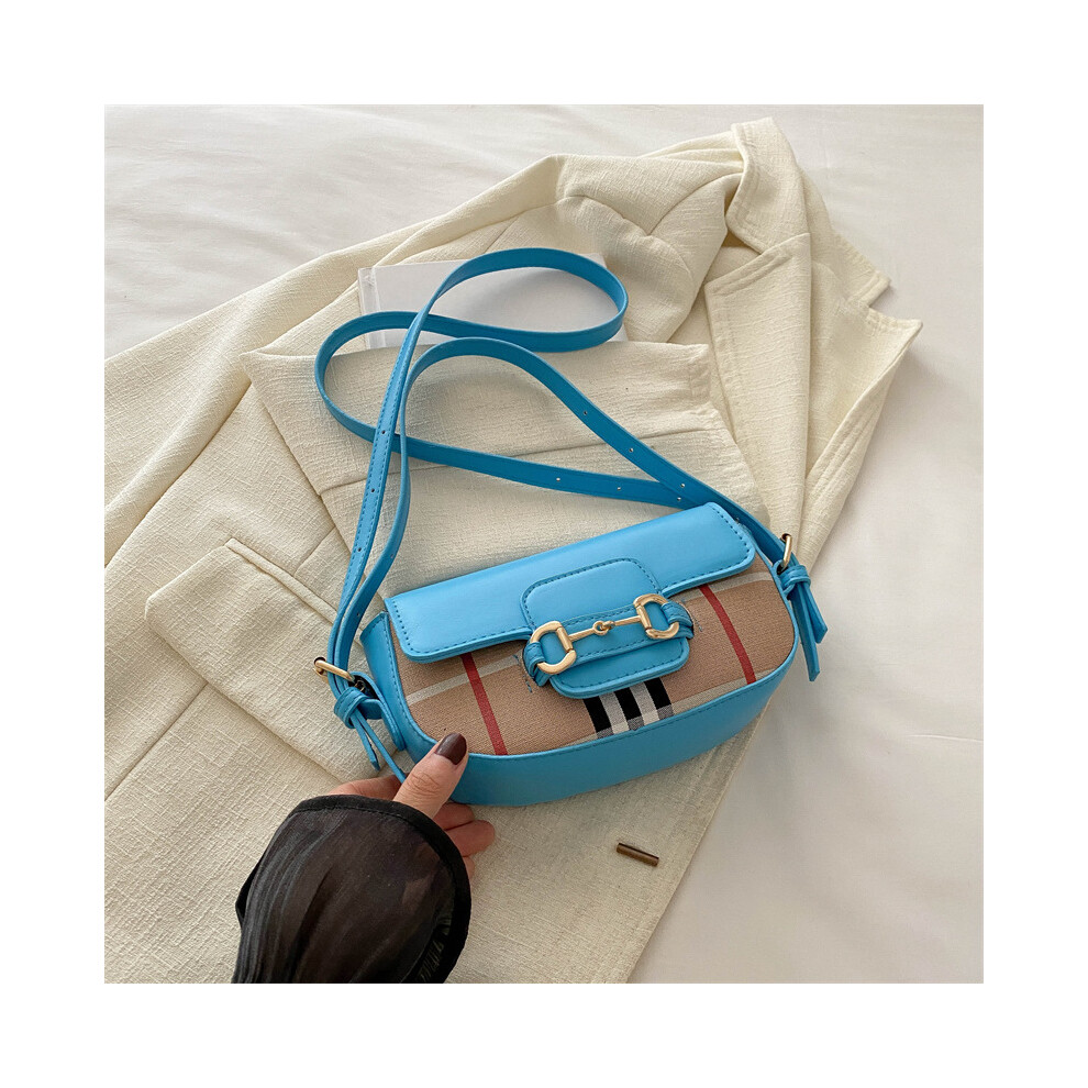 (Blue) Modern Womens Casual Shoulder Bag Fashionable Pu Saddle Bag In Stylish Summer Colors For All Occasions-image-OPC-PFJHNMP-NEW
