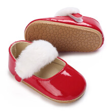 (13-18 Months, F06 Red) Cute White Lace Baby Girl Princess shoes Baby Moccasins Moccs Shoes