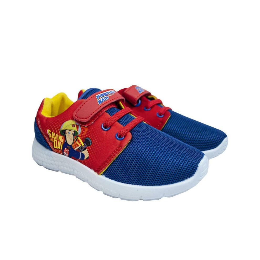 Fireman Sam Velcro Trainers (Boys Blue)