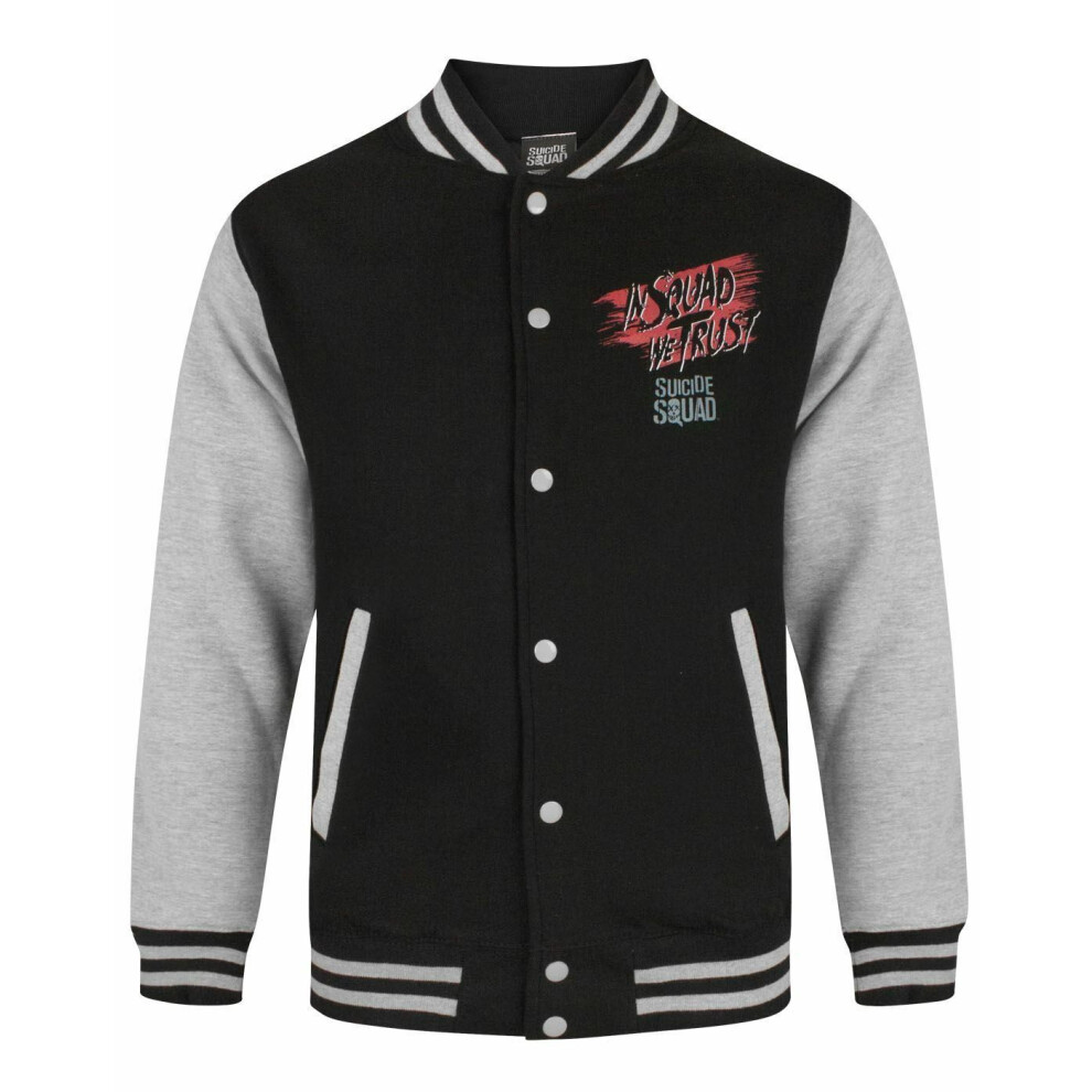 (X-Large) DC Comics Varsity Jacket (Mens Black)