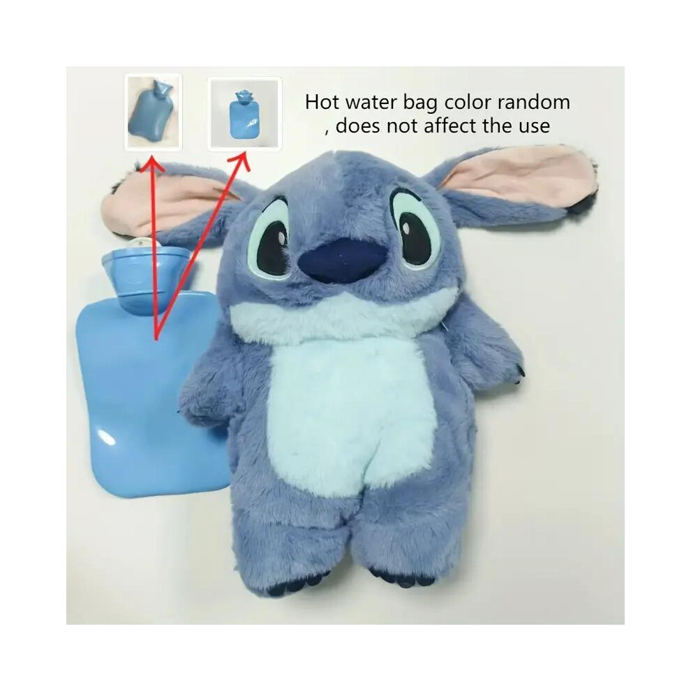Xylfly (Stitch) Stitch Plush Hot Water Bottle - Cute Angel Design, Refillable Hand Warmer
