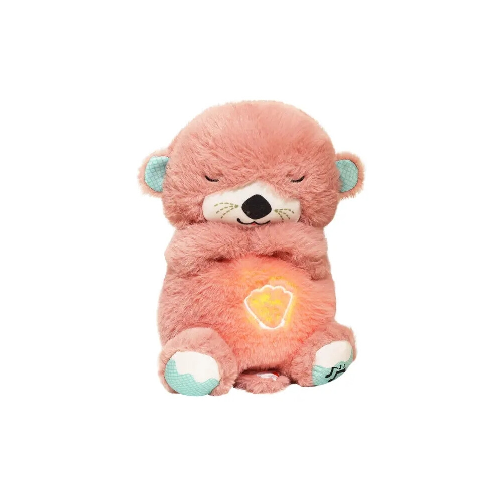 Yetp Star (Pink) Baby Breathing Bear Baby Soothing Otter Plush Doll Toy Baby Kids Soothing Music Sleeping Companion Pink