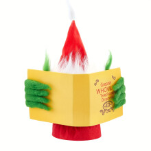 (Mixed Color) Christmas Tree Topper Classic Green Monster Hiding Behind Book Treetop Decoration
