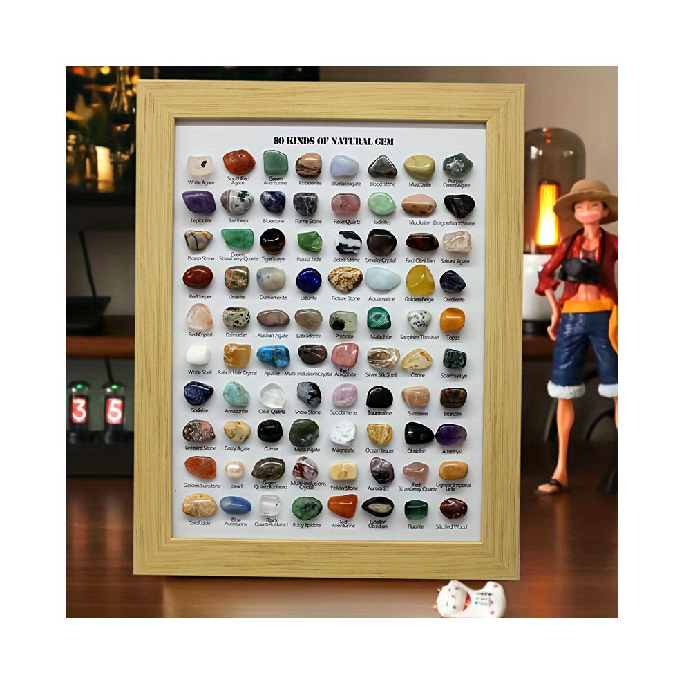 Xylfly (80 Types Ores) 80Pcs Natural Mineral Stone Specimens Collection - Vibrant Crystal Agate Garnet Decorative Pieces