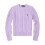 (Light purple, M) Women Crew Neck Sweatshirt Solid Jumper Long Sleeve Pullover Sweater Multicolor 1