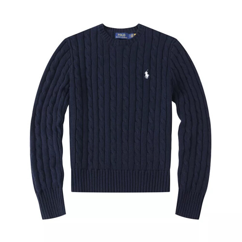 (Navy blue, S) Women Crew Neck Sweatshirt Solid Jumper Long Sleeve Pullover Sweater Multicolor