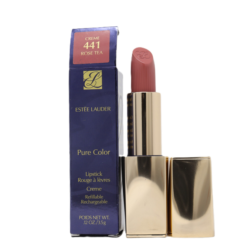 Estee Lauder (441 Rose Tea(Creme)) Pure Color Lipstick 0.12Oz/3.5G New With Box