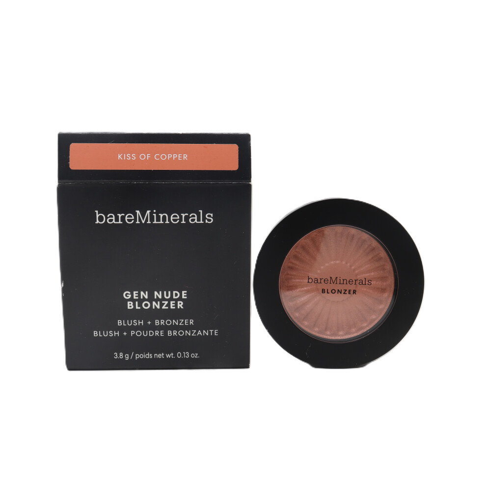 Bareminerals Gen Nude Blonzer Blush + Bronzer Kiss of Copper 0.13oz/3.8g New With Box