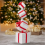 3ft Christmas 80 LED Lighted Gift Box Tower Pre-lit Stacked Xmas Present Boxes 3