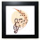 Round-shaped Curved Music Notes Black Square Frame Picture Wall Tabletop 1