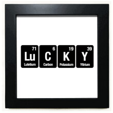 Lucky Checal Element Science Black Square Frame Picture Wall Tabletop