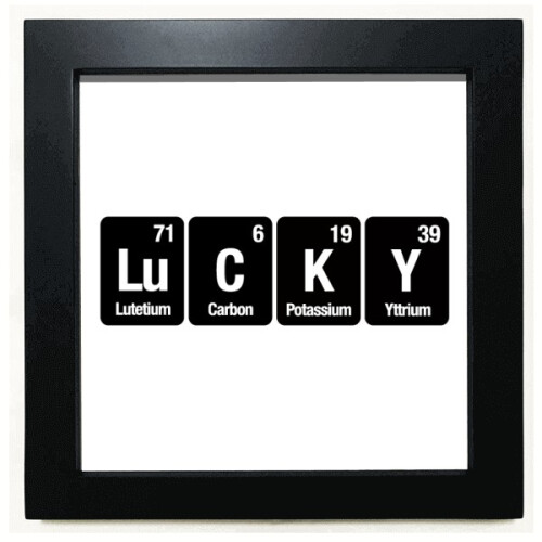 Lucky Checal Element Science Black Square Frame Picture Wall Tabletop