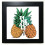 PineFruit Trend Couple Tropical Fruit Black Square Frame Picture Wall Tabletop 1