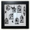 Illustration Birds Cage Outline Black Square Frame Picture Wall Tabletop 1