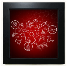 Technological Sense Organic Chestry Molecular Black Square Frame Picture Wall Tabletop