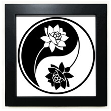 Culture   Black White Pattern Black Square Frame Picture Wall Tabletop