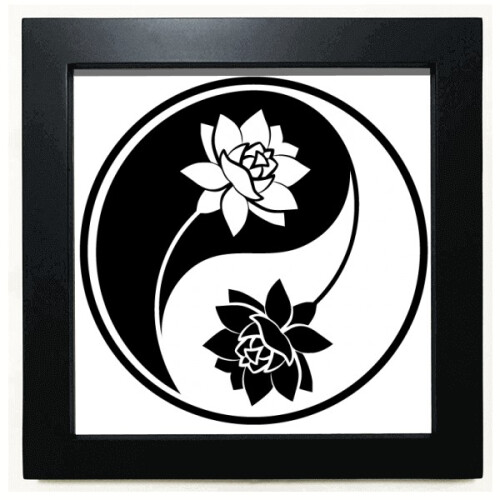 Culture   Black White Pattern Black Square Frame Picture Wall Tabletop