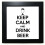 Quote Keep Calm And Drink Beer Black Square Frame Picture Wall Tabletop 1