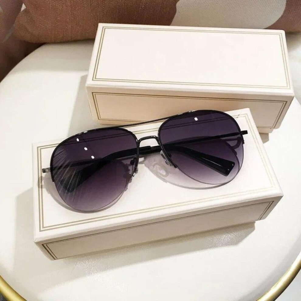(Grey) Sunglasses Men&apos;s Driving Pilot Sun Glasses Brand Designer Male UV400 Outdoor Fishing Eyewear Classic Aviation Travel Eyeglasses