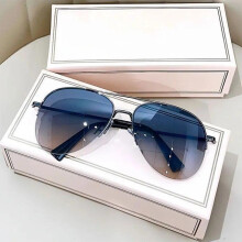 (Blue) Sunglasses Men's Driving Pilot Sun Glasses Brand Designer Male UV400 Outdoor Fishing Eyewear Classic Aviation Travel Eyeglasses