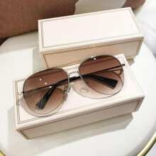 (Brown) Sunglasses Men's Driving Pilot Sun Glasses Brand Designer Male UV400 Outdoor Fishing Eyewear Classic Aviation Travel Eyeglasses