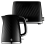 Swan Swan Windsor Kettle & 2 Slice Toaster Kitchen Set (Black) 1
