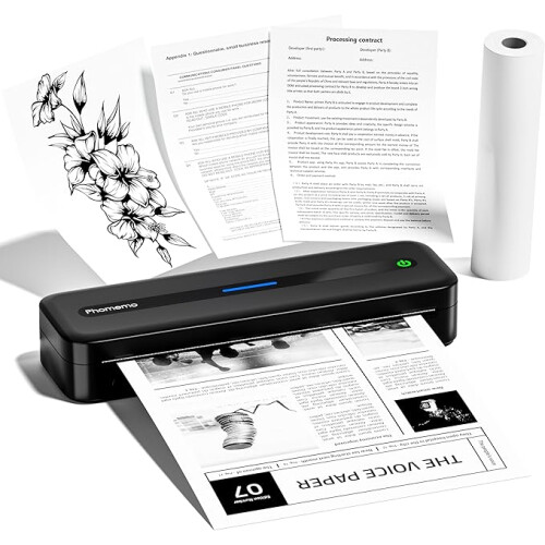 Phomemo M832 Thermal Printer, Inkless Portable Printer A4 Compatible