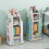 Children's Rotating Bookshelf with Four Sides for Easy Storage and Retrieval, White 2